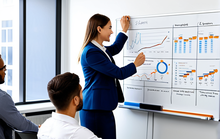 **
"A diverse team collaborating on a blog marketing strategy in a bright, modern office. Whiteboard with data charts and keywords. Everyone is fully clothed in appropriate business casual attire. Professional environment, showcasing teamwork and analytical skills. Safe for work, appropriate content, family-friendly, perfect anatomy, correct proportions, natural pose, well-formed hands, proper finger count, natural body proportions."
**