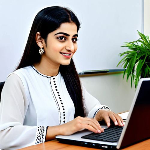 Home 17 **
"A professional blogger, fully clothed in modest Pakistani attire (shalwar kameez), working on a laptop in a bright, modern office. Background: books, plants, and a whiteboard with SEO keywords in Urdu and English. Focus on a friendly, approachable face. Safe for work, appropriate content, professional, family-friendly, perfect anatomy, natural proportions, well-formed hands."
**